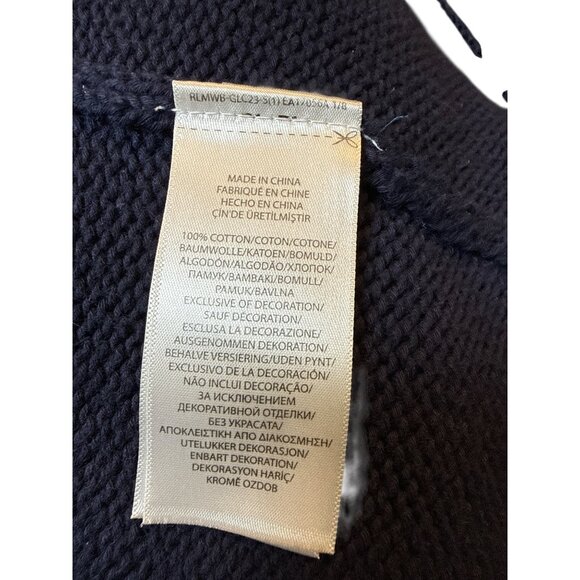 Polo Ralph Lauren Navy Blue Cardigan Sweater Anchor Logo Patch Mens Sz M EUC - Picture 8 of 9